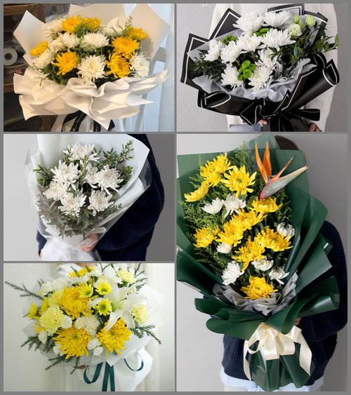 河北张家口下花园区定方水乡白事花束代送